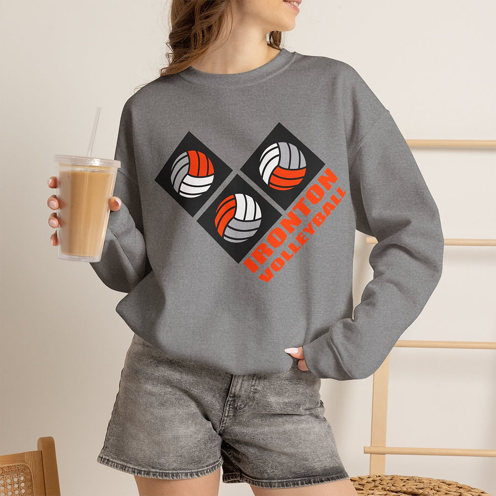 Thumbnail: Ironton 90's Retro Volleyball Crewneck Sweatshirt
