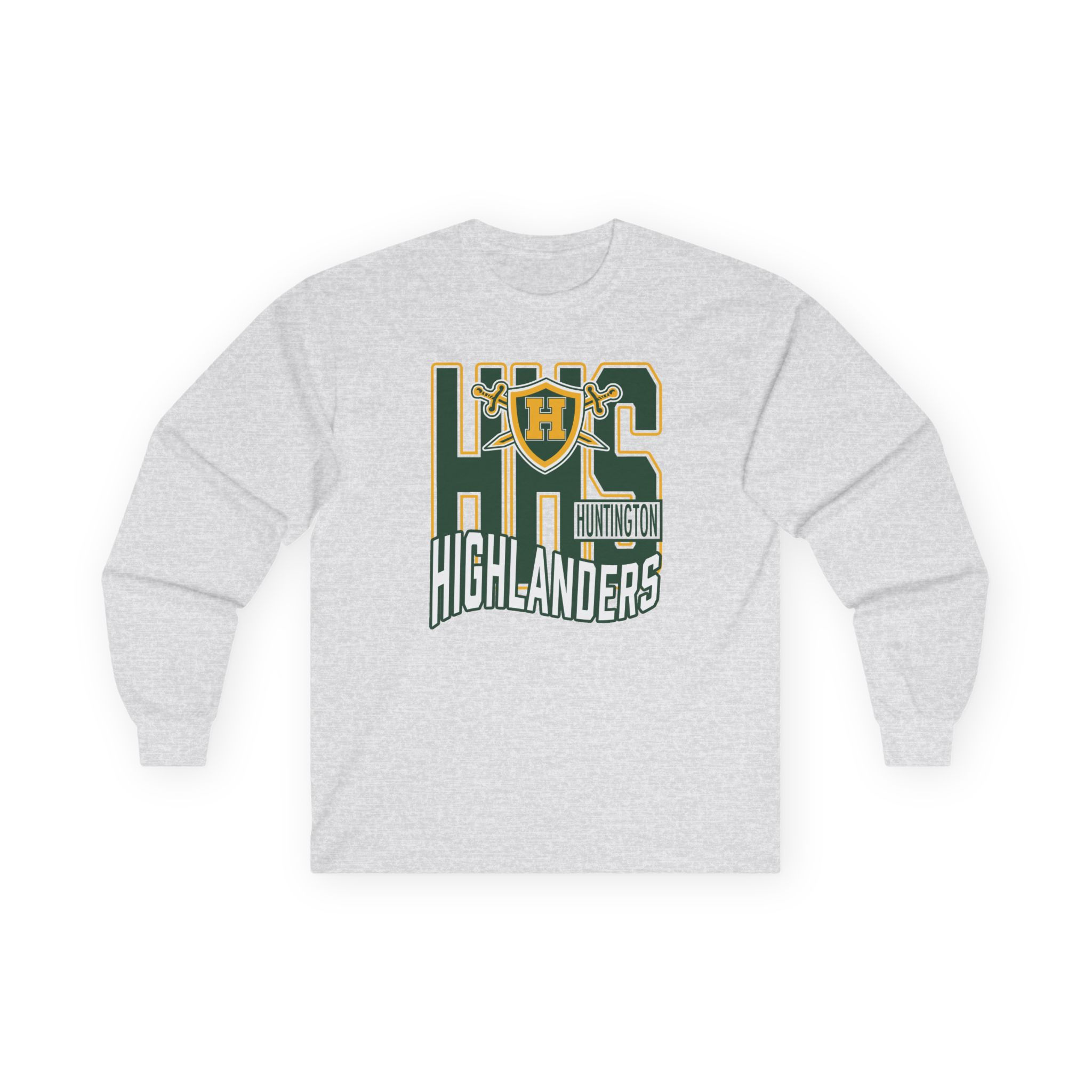Huntington Highlanders 90's Retro Cotton Long Sleeve Tee
