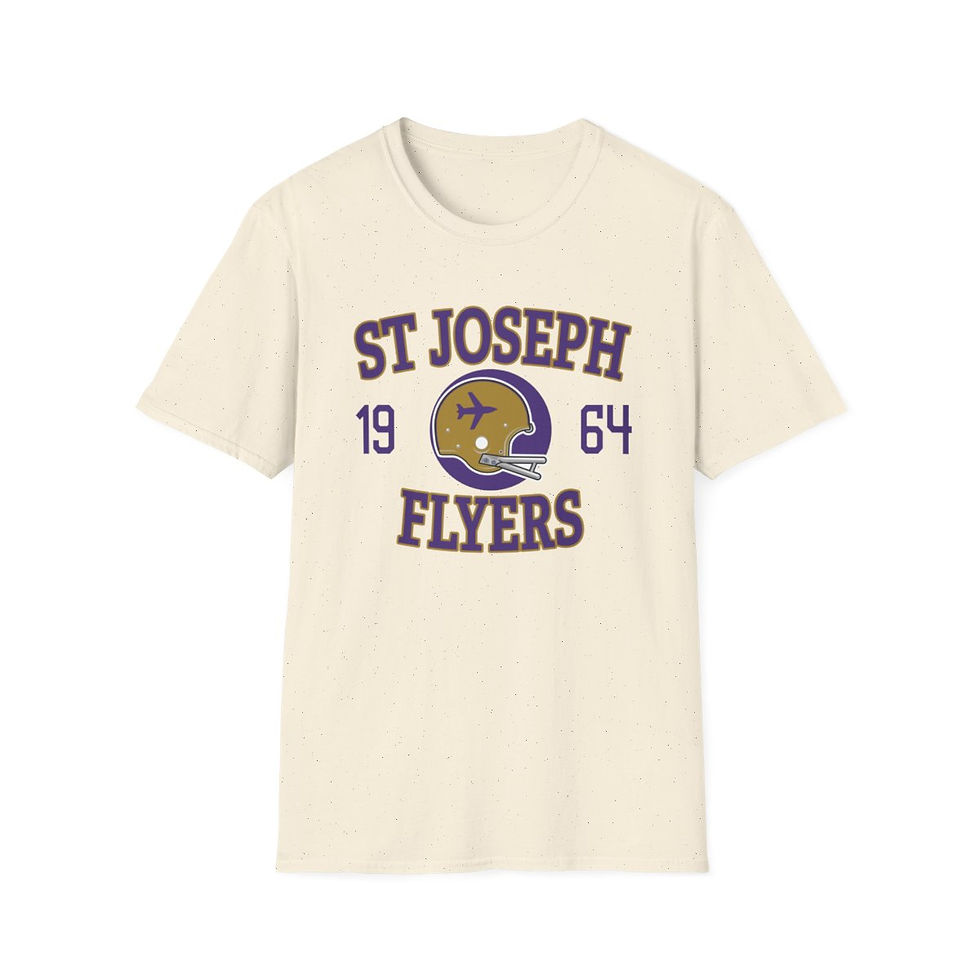 1964 Saint Joseph Flyers Helmet Softstyle T-Shirt