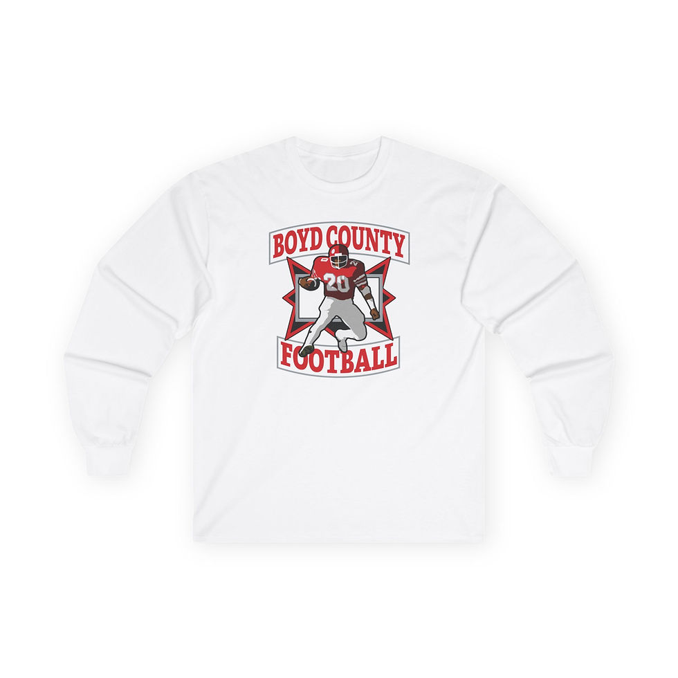 Thumbnail: Boyd County 80's Retro Football Cotton Long Sleeve Tee