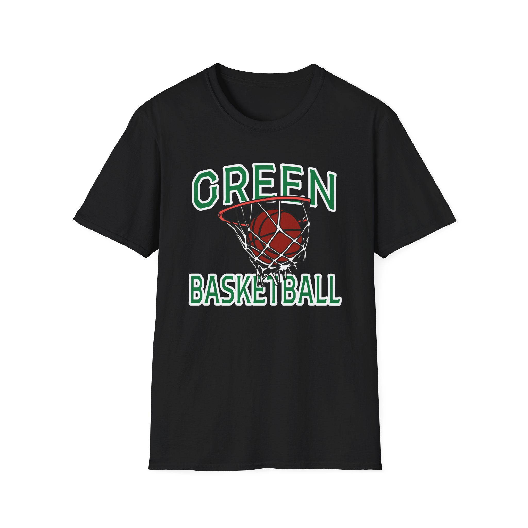 Green 90's Retro Basketball 2.0 Softstyle T-Shirt