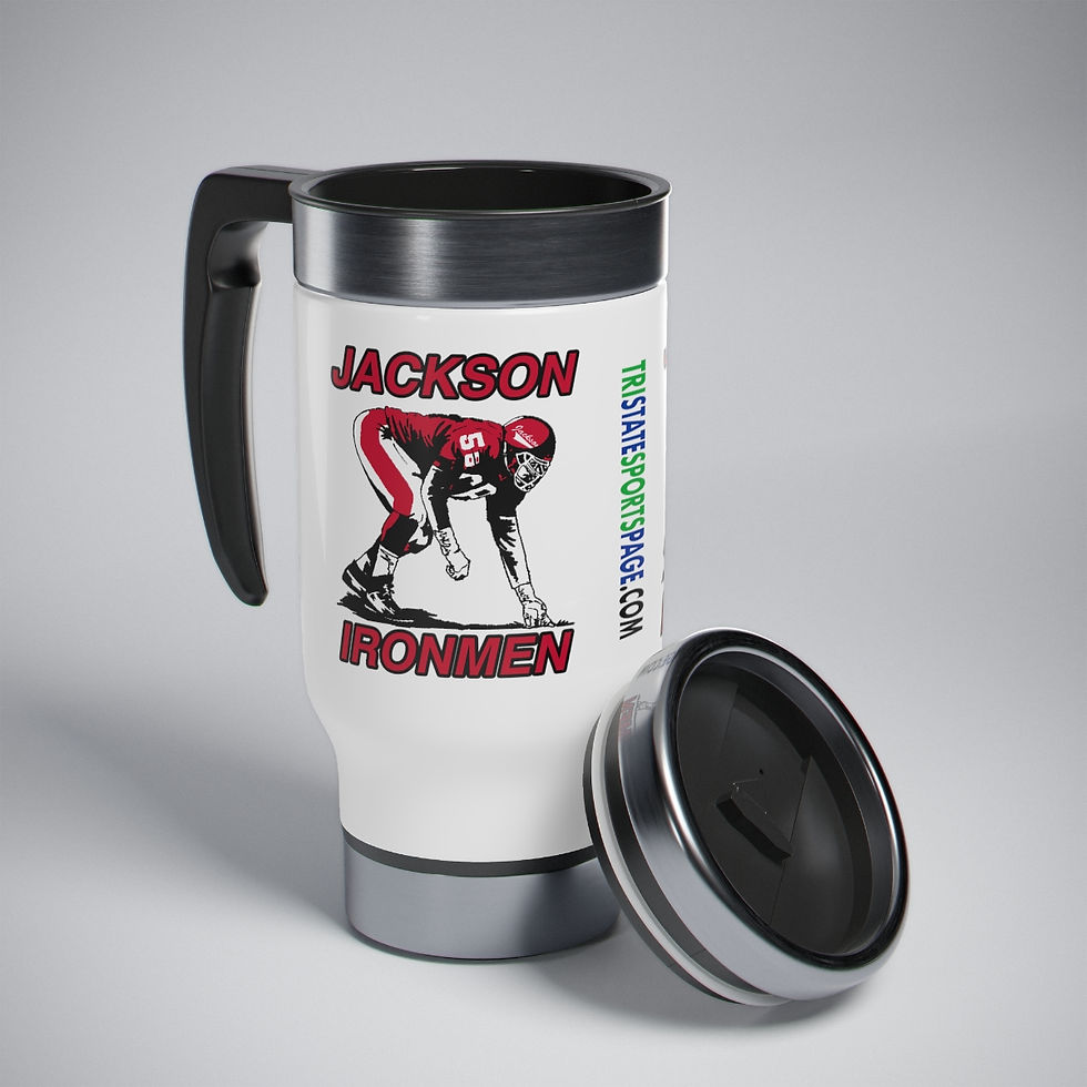 Jackson Football Stainless Steel Travel Mug with Handle (14oz)