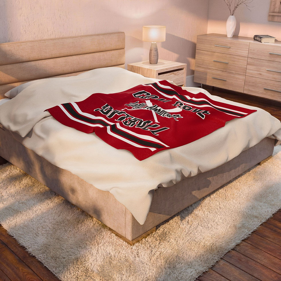 Thumbnail: Coal Grove Lady Hornets Softball (Red) Velveteen Plush Blanket