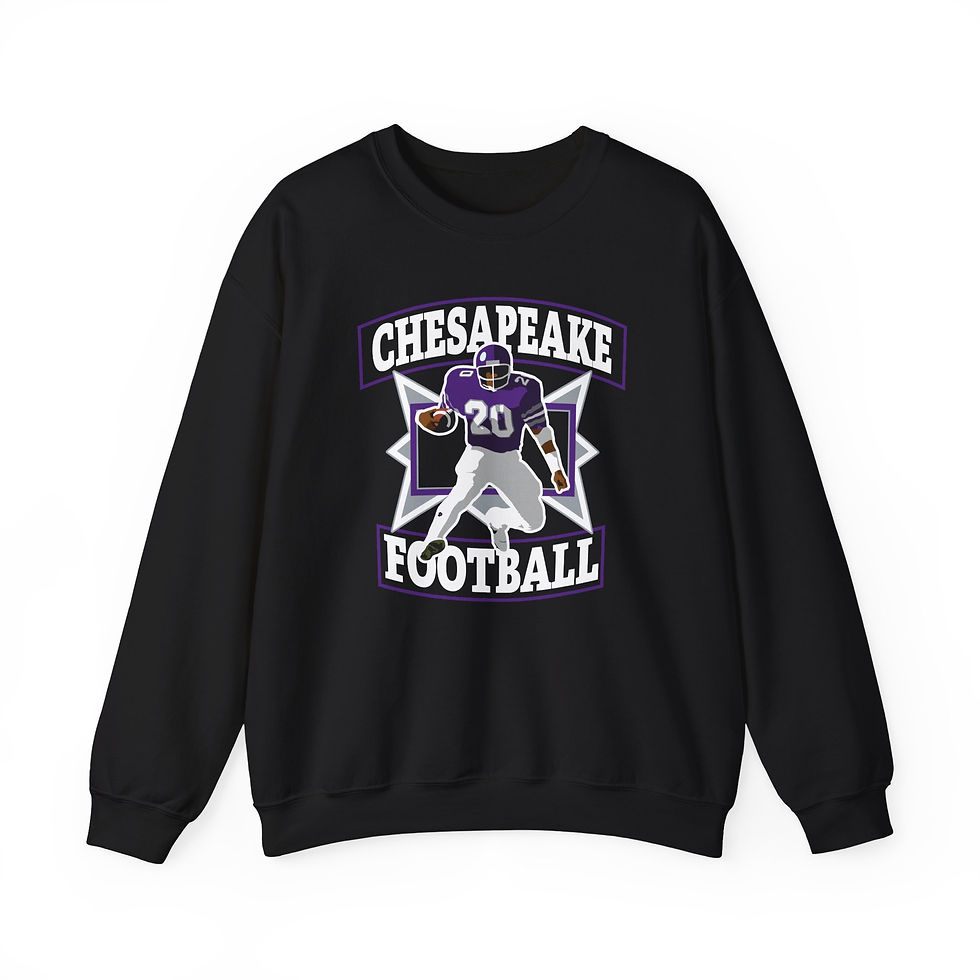 Thumbnail: Chesapeake 80's Retro Football Crewneck Sweatshirt
