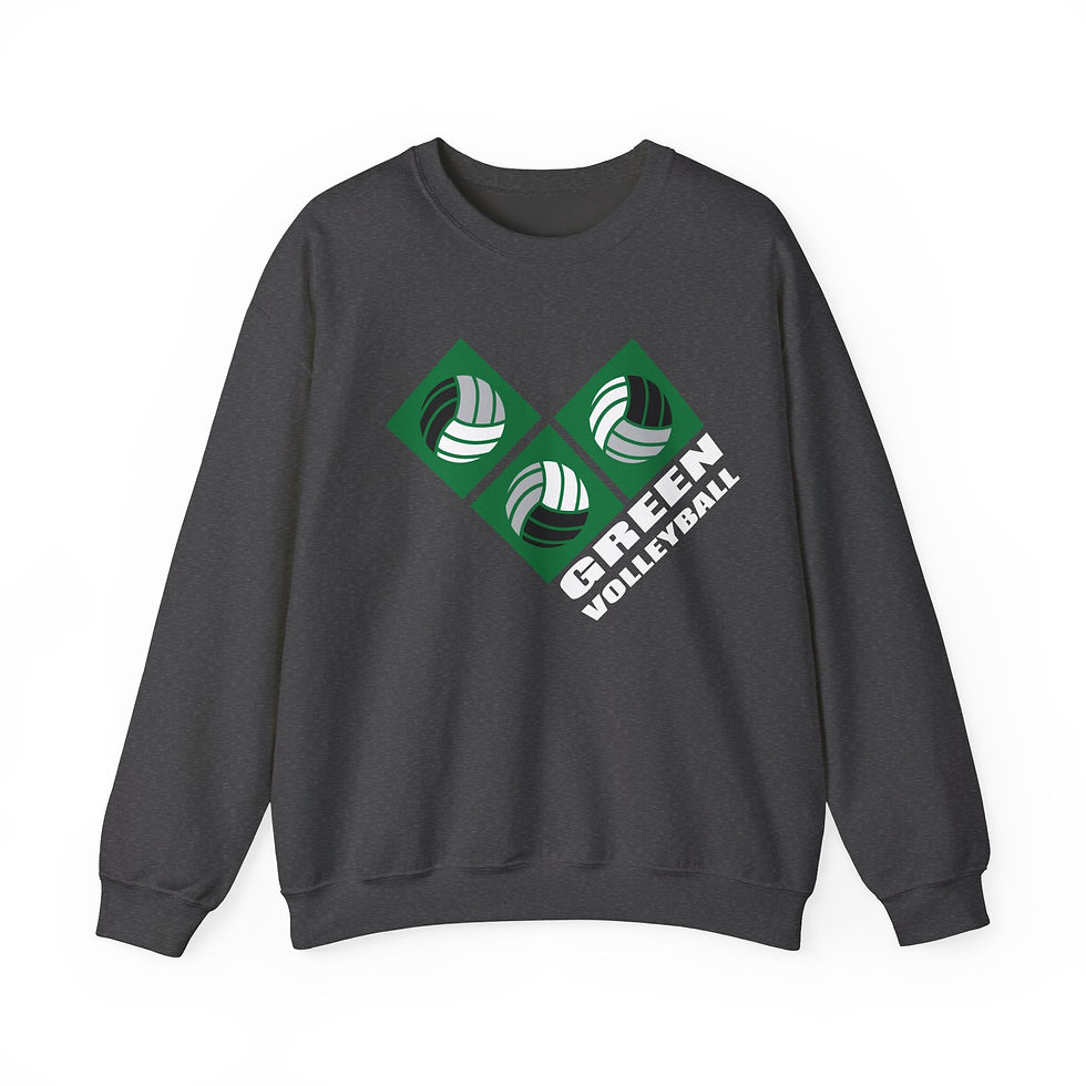 Thumbnail: Green 90's Retro Volleyball Crewneck Sweatshirt