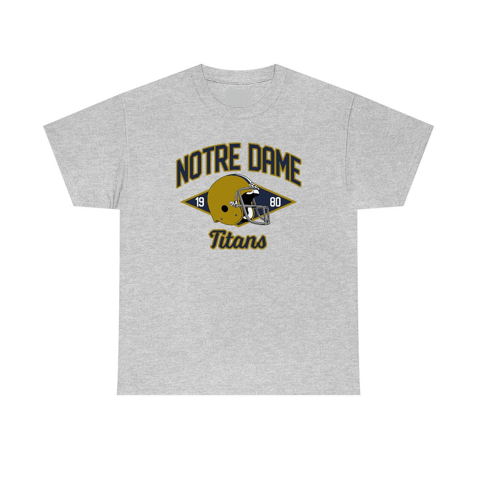 1980 Portsmouth Notre Dame Helmet Cotton T-Shirt