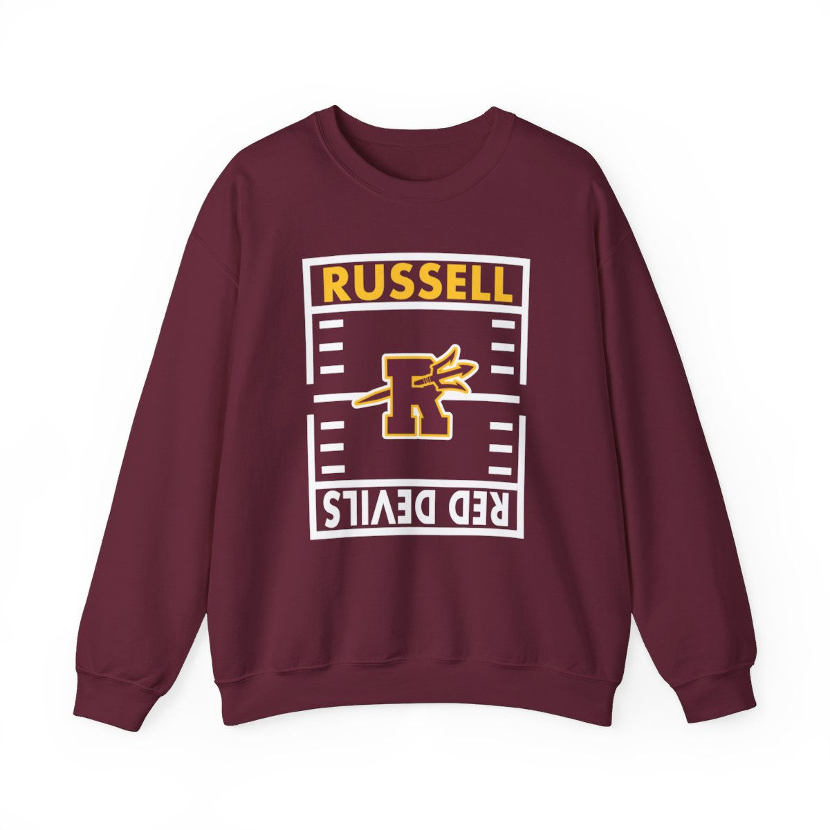 Russell Red Devils Gridiron Crewneck Sweatshirt
