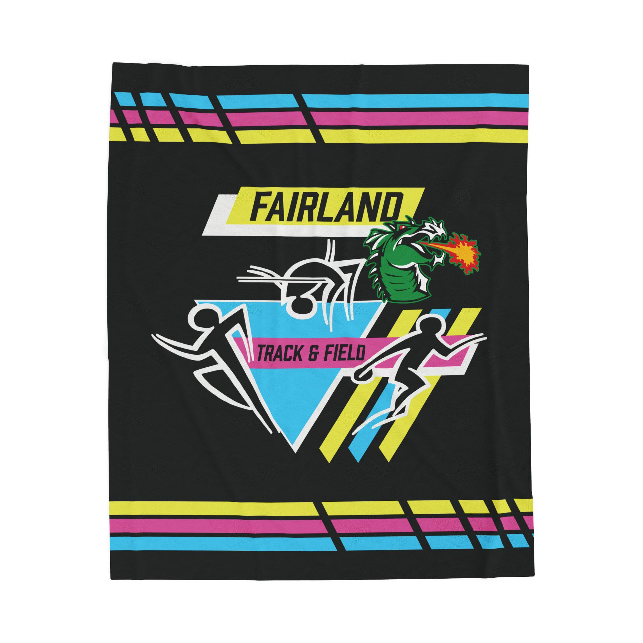Fairland 90's Retro Track Velveteen Plush Blanket