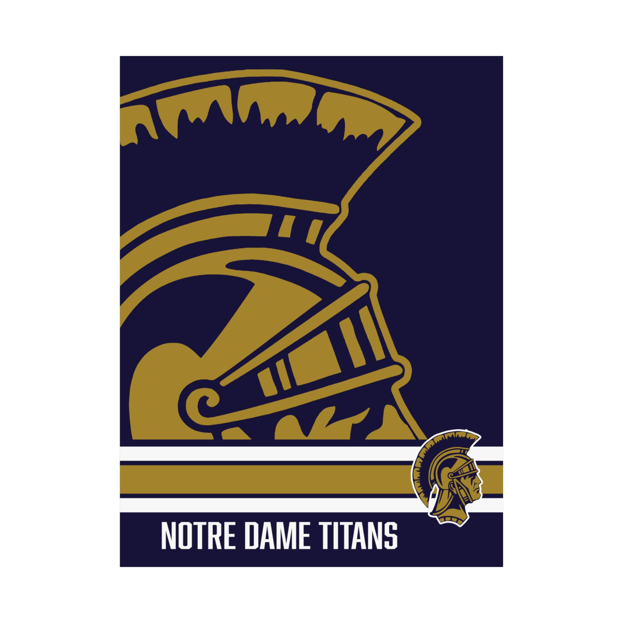 Portsmouth Notre Dame Titans Minimalist Satin Poster (18x24)