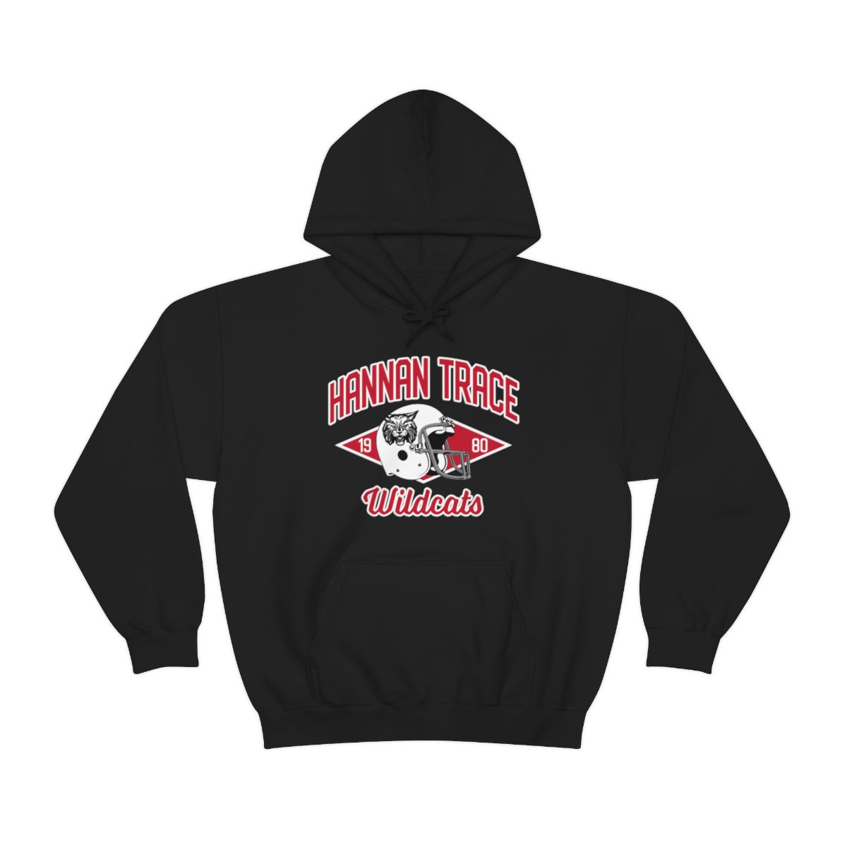 1980 Hannan Trace Wildcats Helmet Hoodie