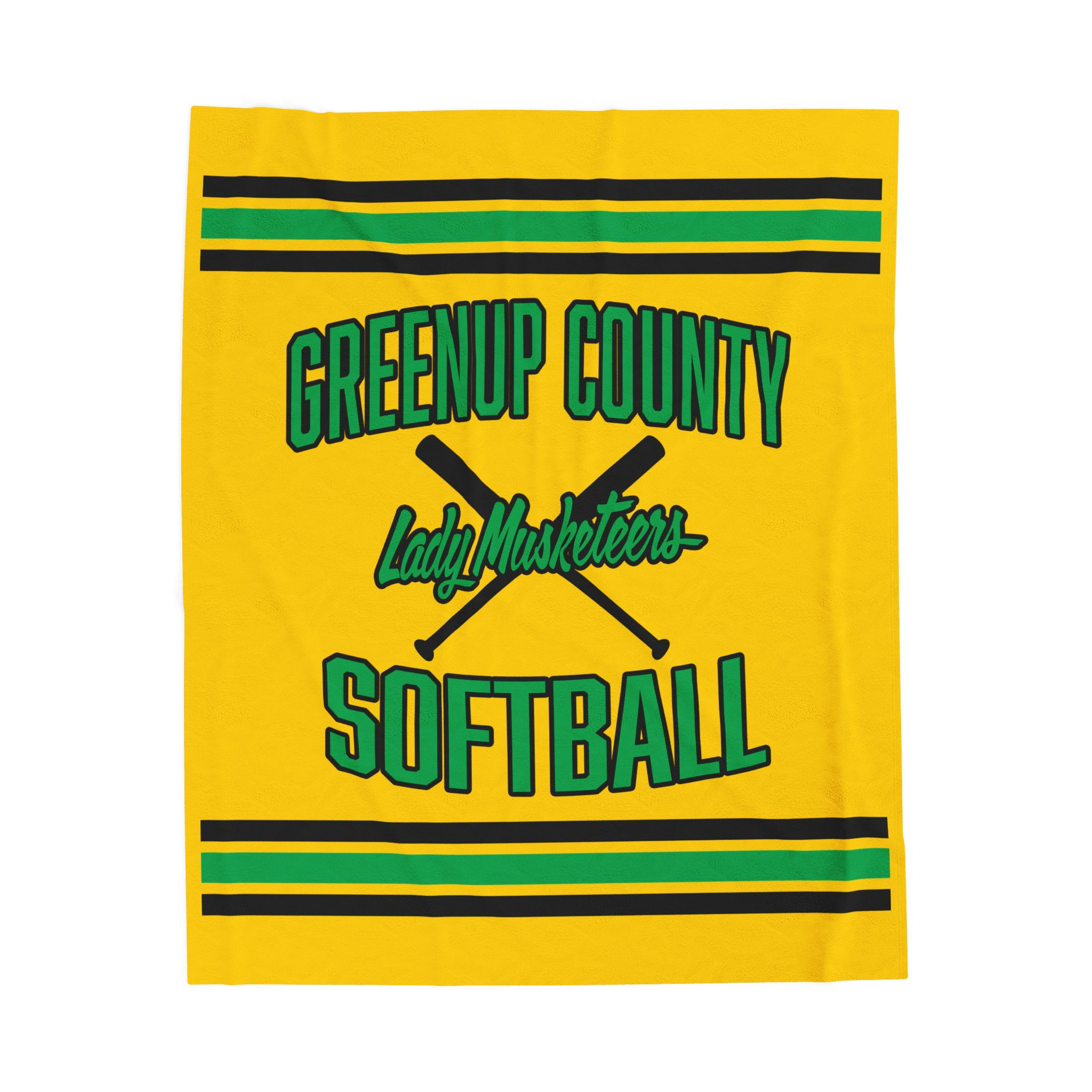 Greenup County Lady Musketeers Softball (Gold) Velveteen Plush Blanket