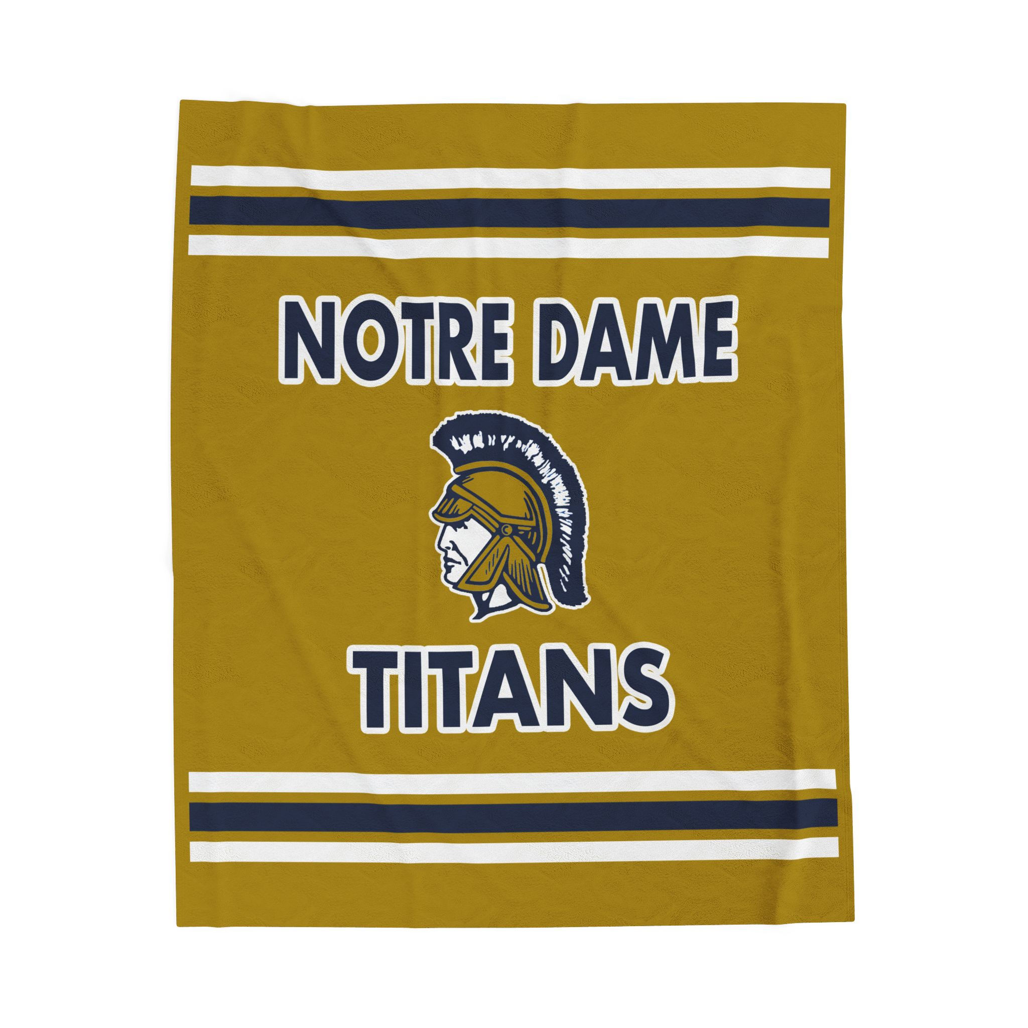Portsmouth Notre Dame Titans (Gold) Velveteen Plush Blanket