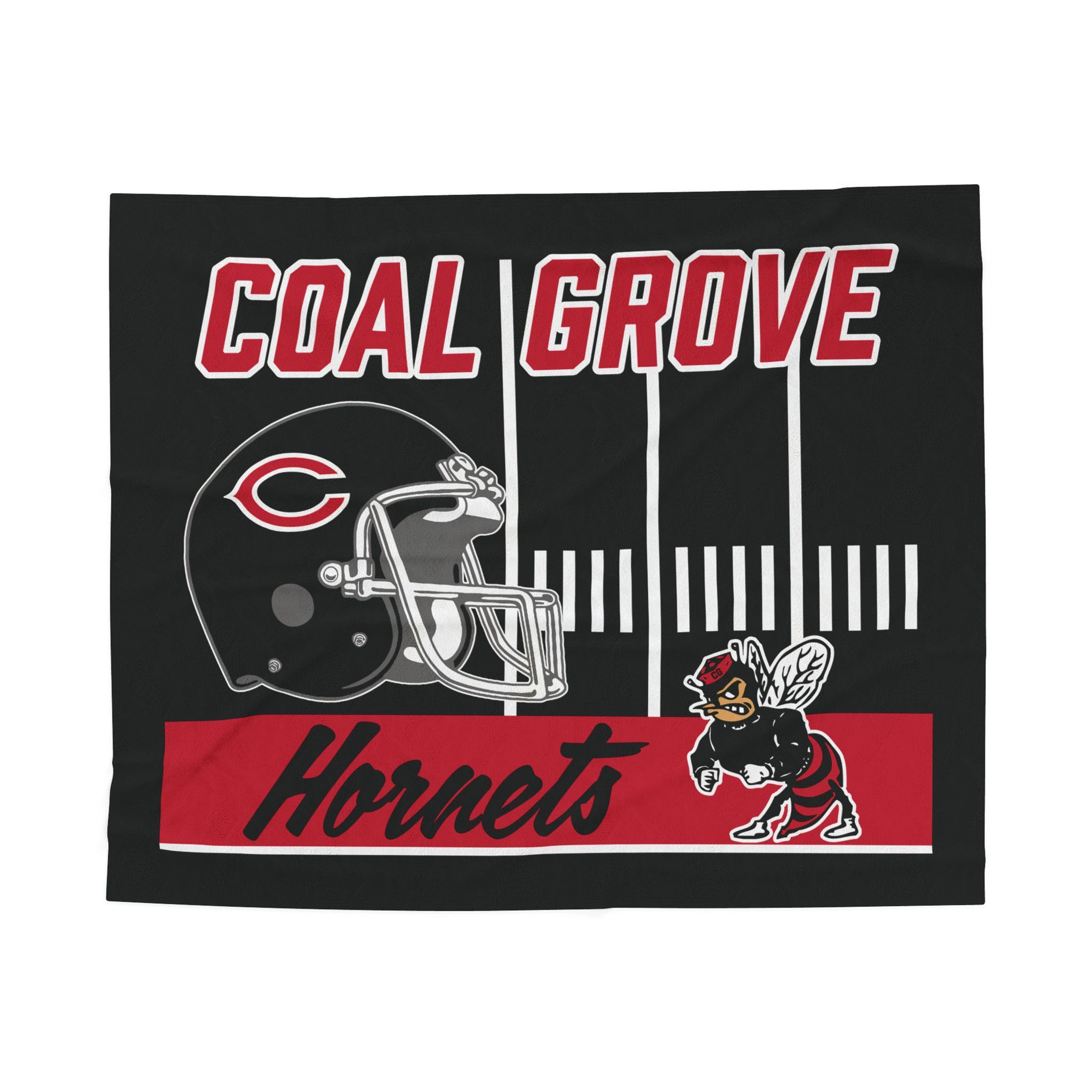 Coal Grove Hornets Football Velveteen Plush Blanket