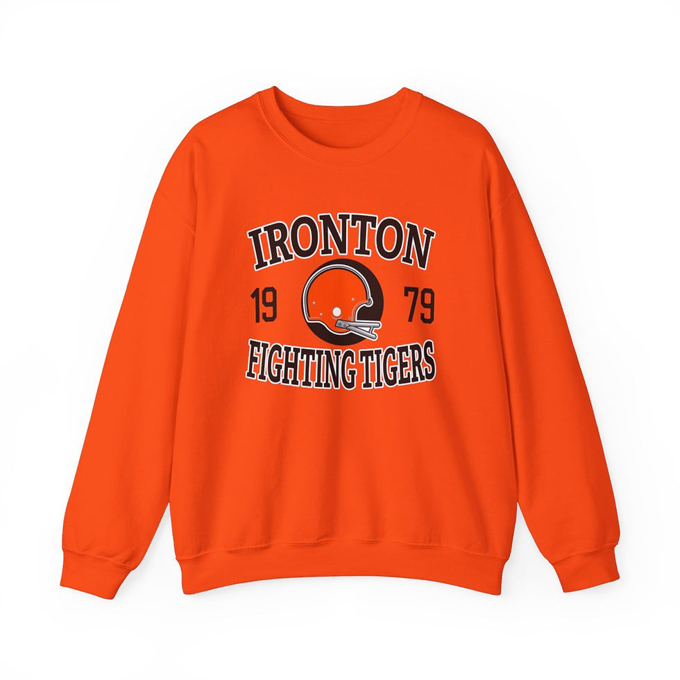 1979 Ironton Fighting Tigers Helmet Crewneck Sweatshirt
