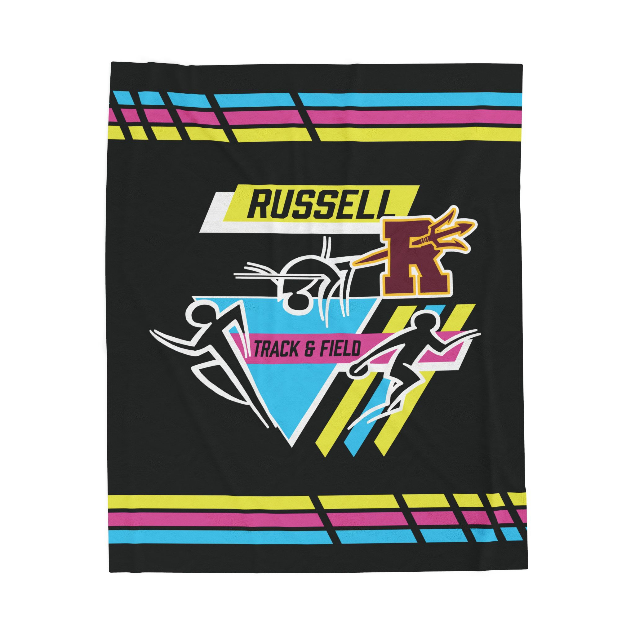 Russell 90's Retro Track Velveteen Plush Blanket