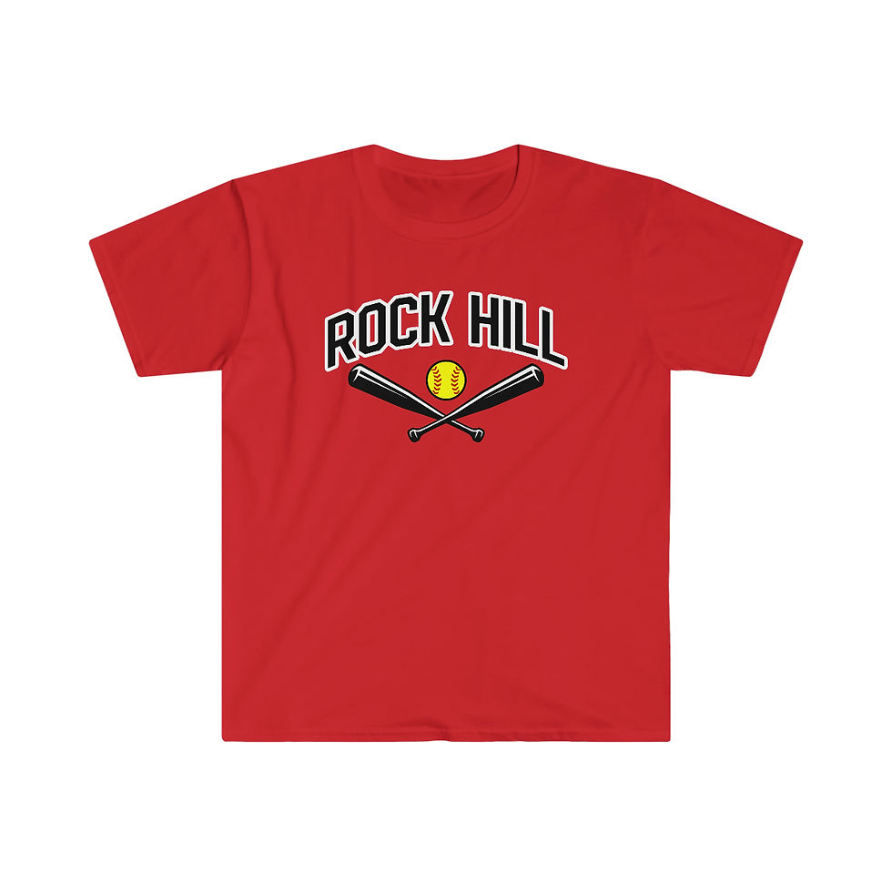 Rock Hill Softball Crossed Bats Softstyle T-Shirt