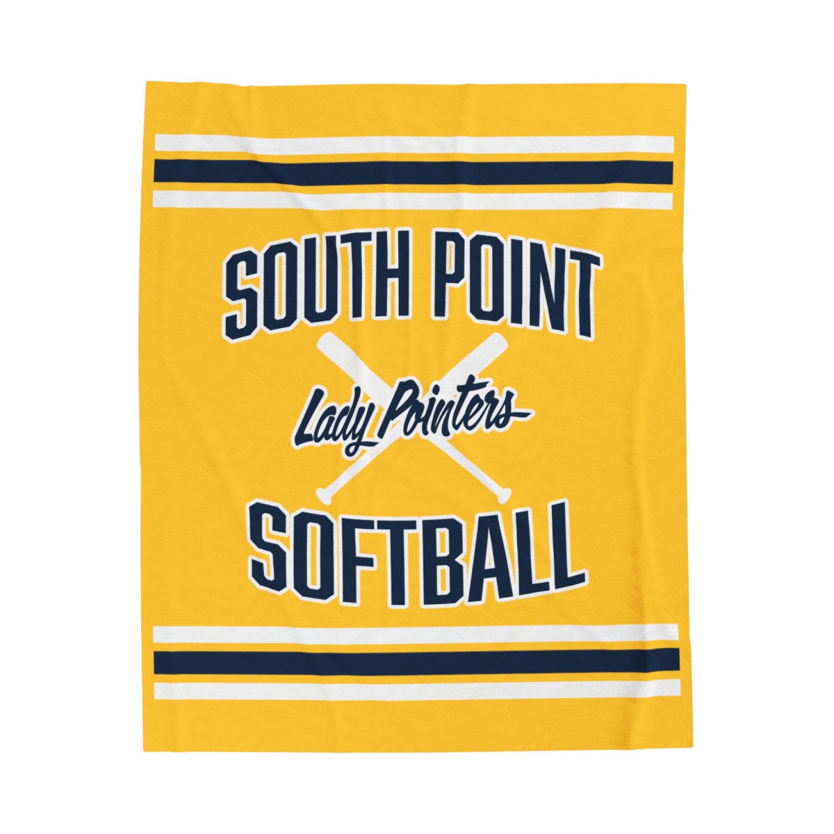 South Point Lady Pointers Softball (Gold) Velveteen Plush Blanket