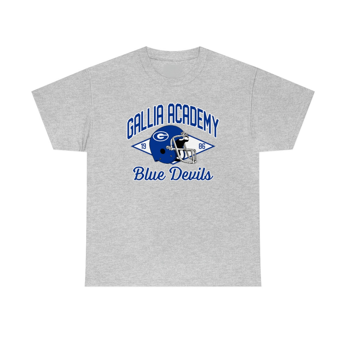 1986 Gallia Academy Blue Devils Helmet Cotton T-Shirt