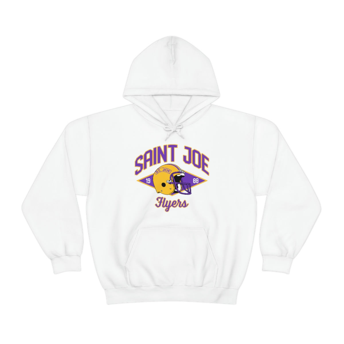 1988 Saint Joseph Flyers Helmet Hooded Sweatshirt