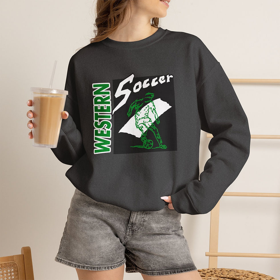 Thumbnail: Western 90's Retro Soccer Crewneck Sweatshirt