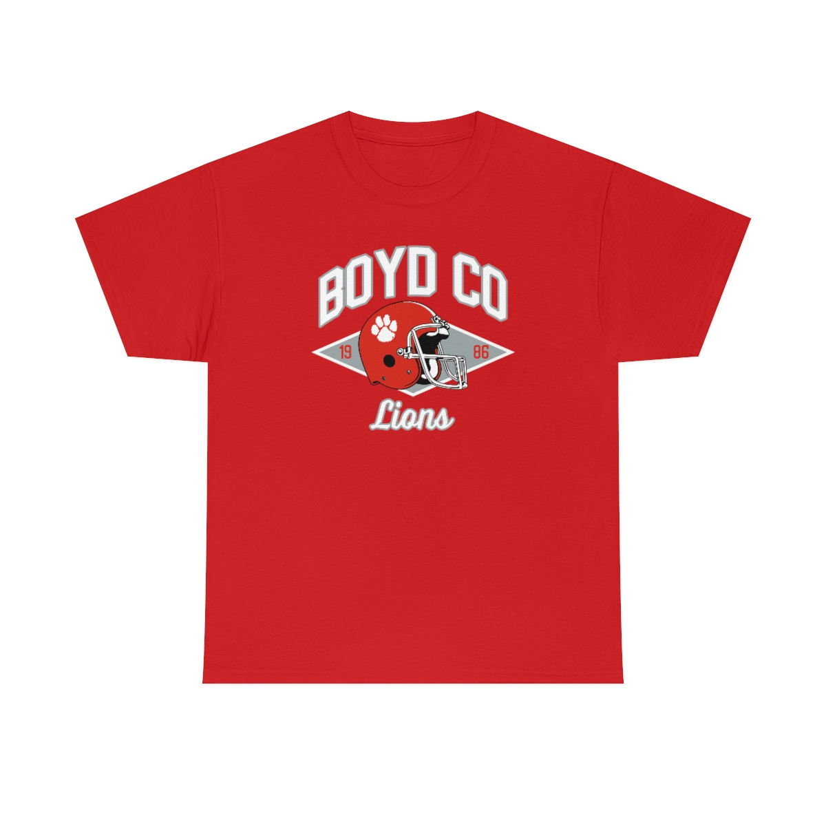 1986 Boyd County Lions Helmet Cotton T-Shirt