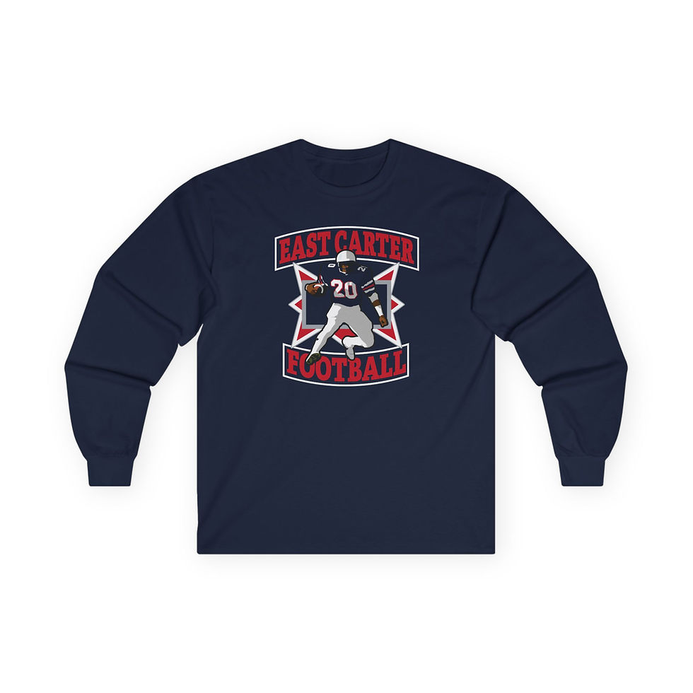 Thumbnail: East Carter 80's Retro Football Cotton Long Sleeve Tee