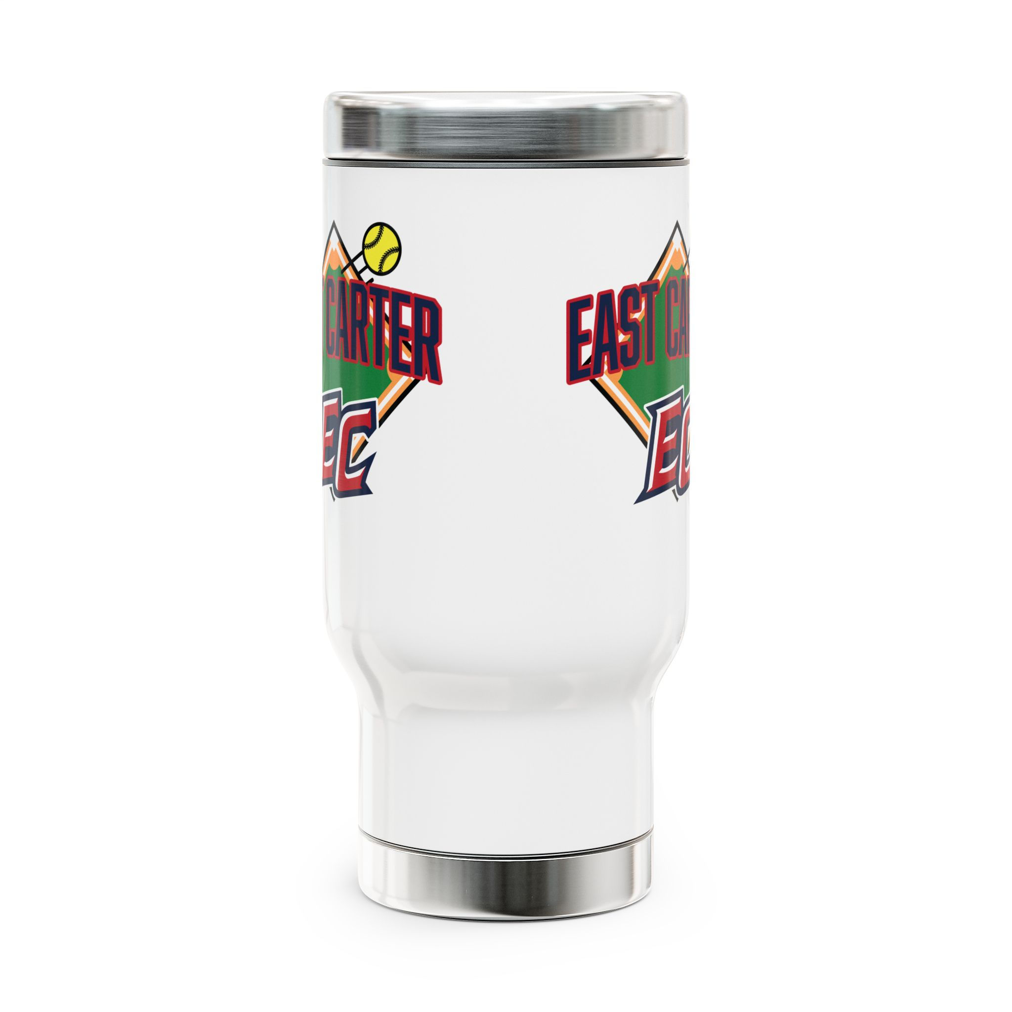 East Carter 90's Softball Diamond Stainless Steel Travel Mug (14oz)