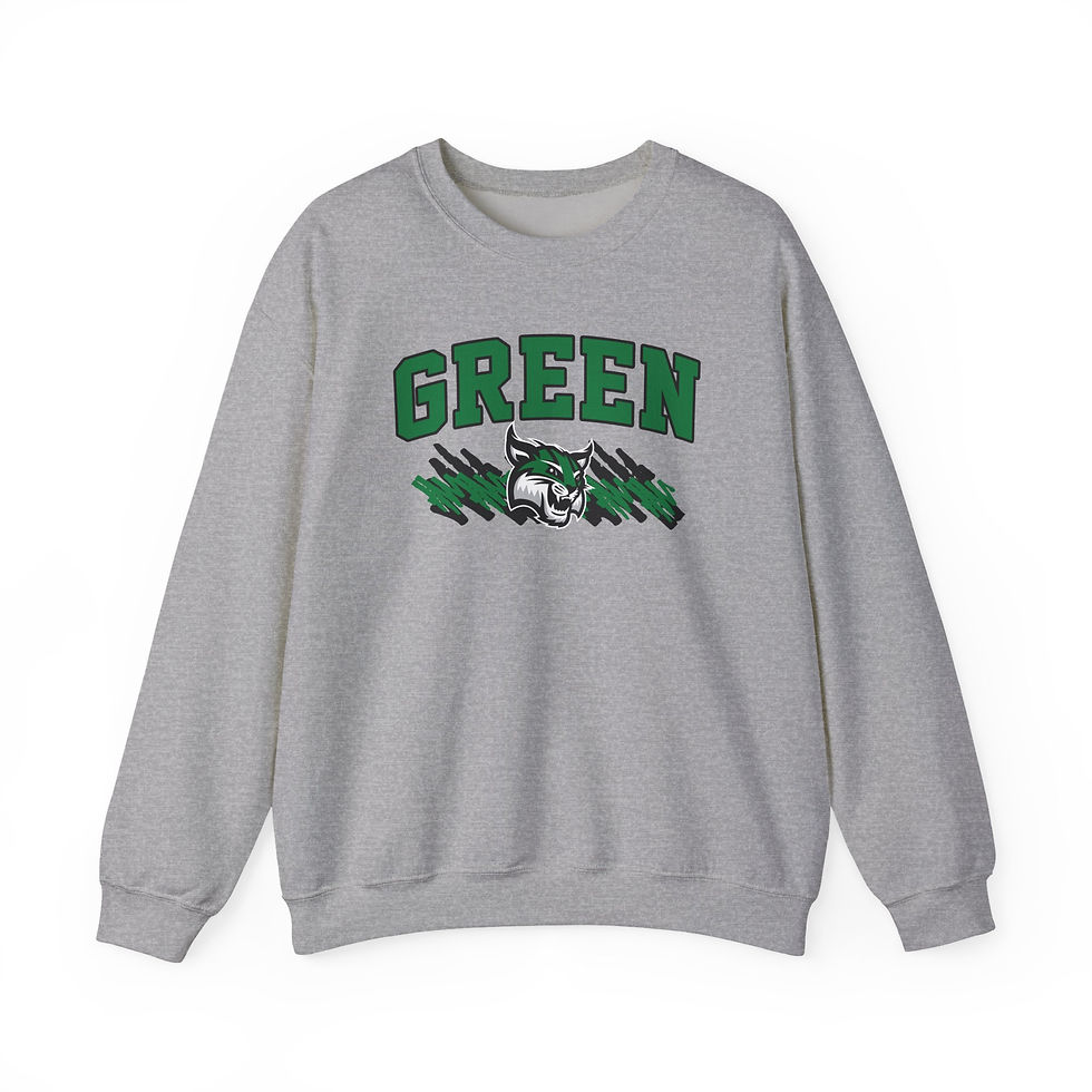 Thumbnail: Green 90's Wave Crewneck Sweatshirt