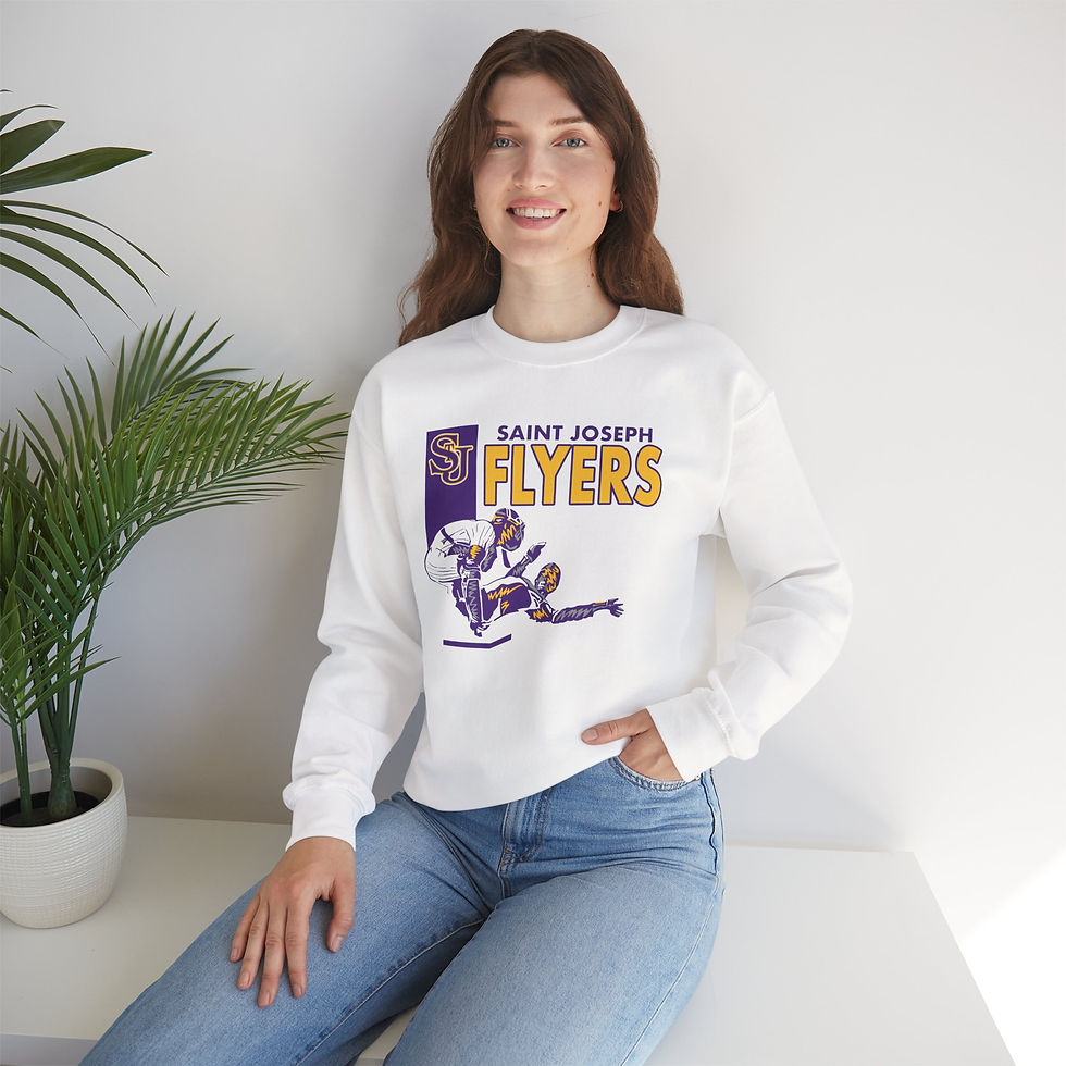 Thumbnail: Saint Joseph Baseball Play At The Plate Crewneck Sweatshirt