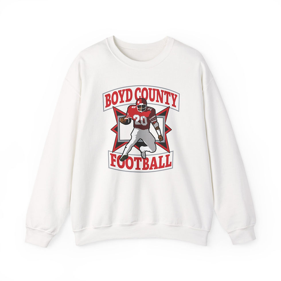 Thumbnail: Boyd County 80's Retro Football Crewneck Sweatshirt