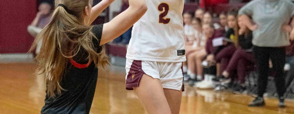 Covington Holy Cross at Russell - HS Girls Basketball (Photo by Wayne Chaffin)