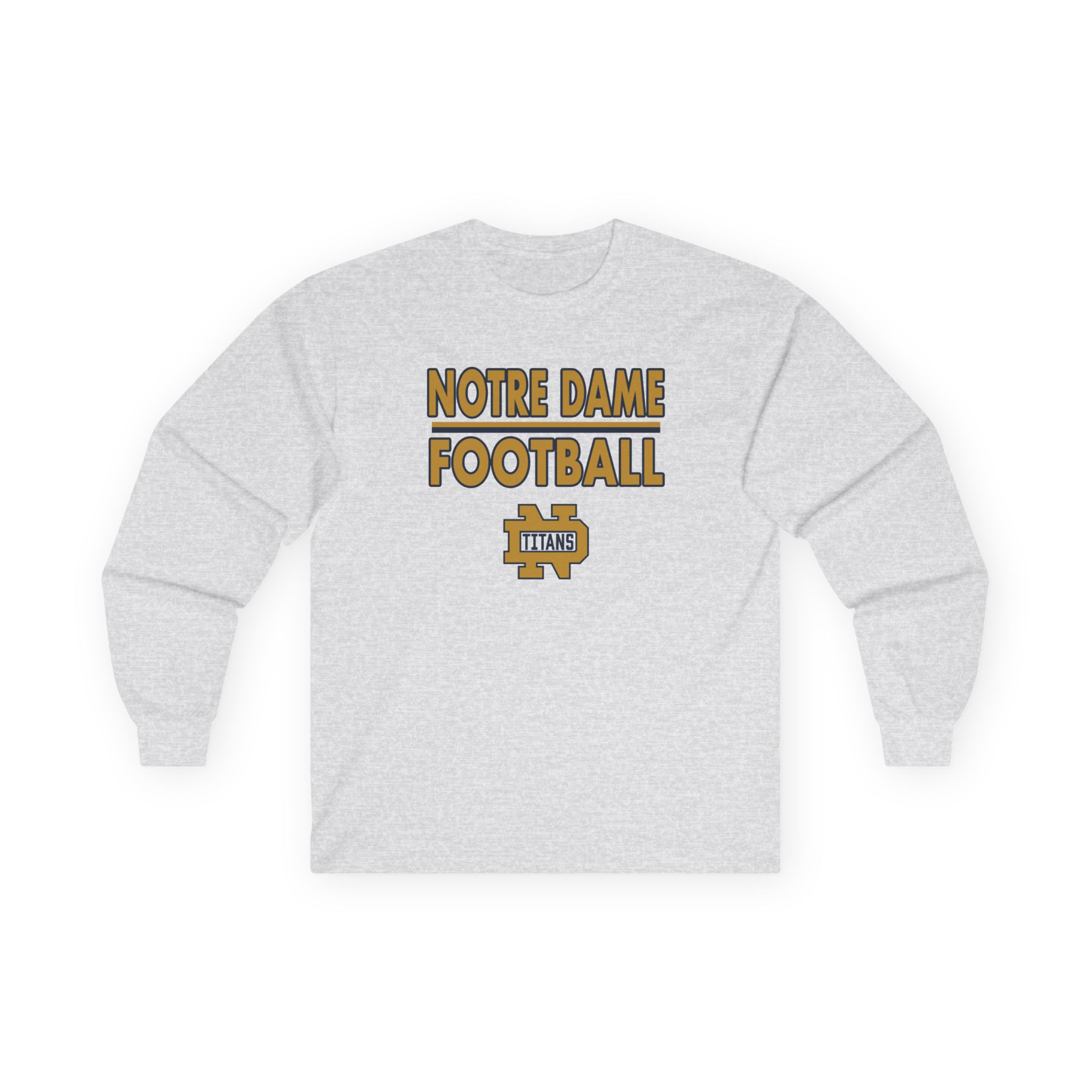 Portsmouth Notre Dame Football Cotton Long Sleeve Tee