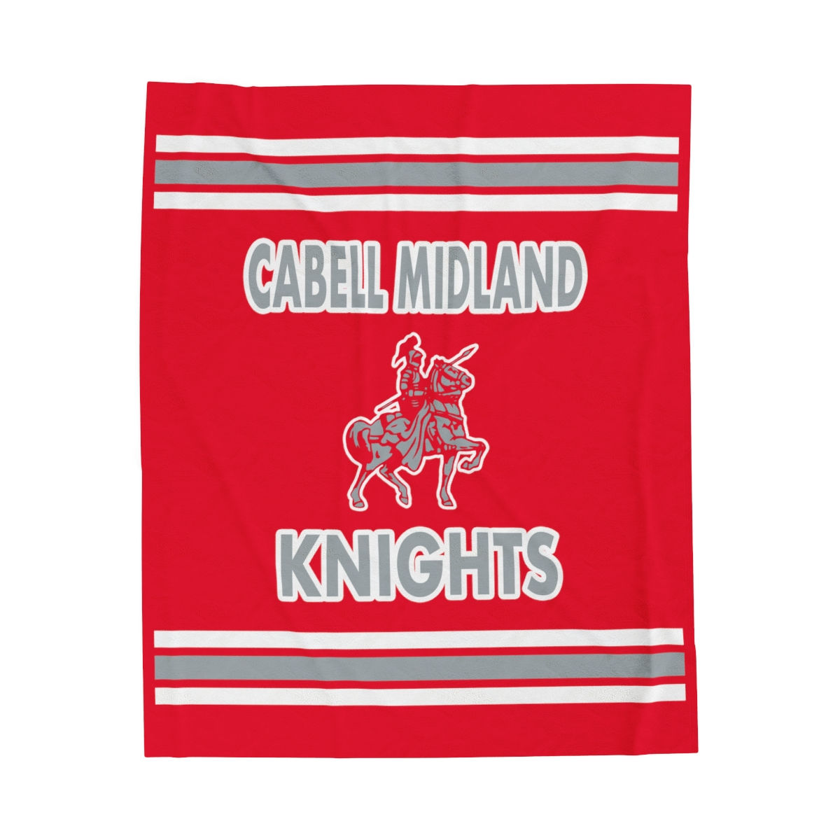 Cabell Midland Knights (Red) Velveteen Plush Blanket