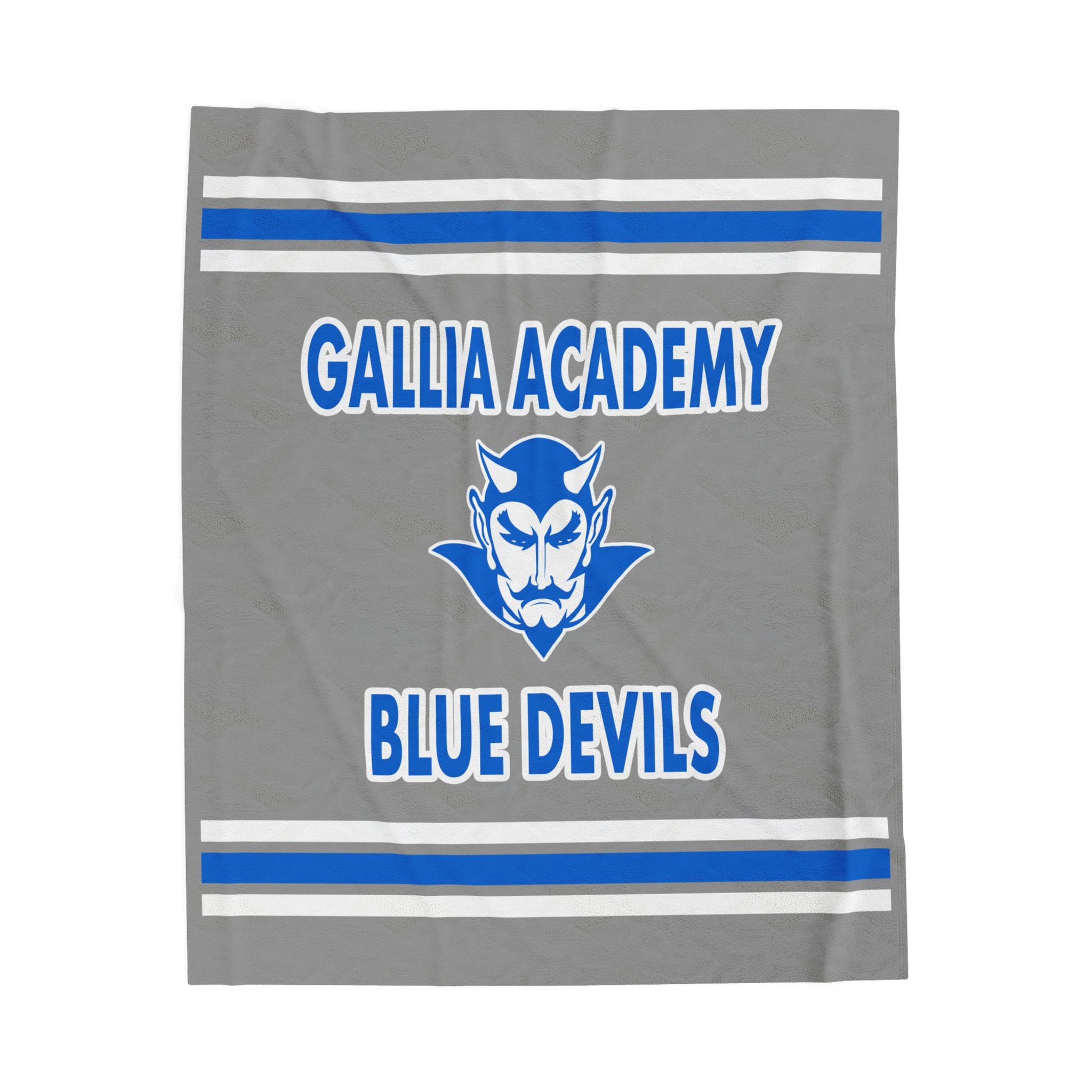 Gallia Academy Blue Devils (Grey) Velveteen Plush Blanket