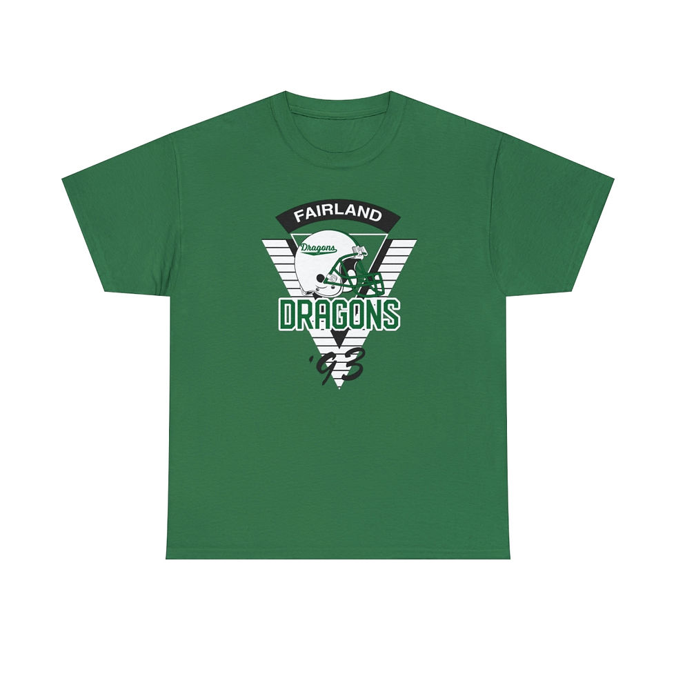 1993 Fairland Dragons Helmet Cotton T-Shirt