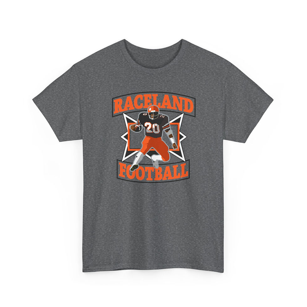 Thumbnail: Raceland 80's Retro Football Cotton T-Shirt