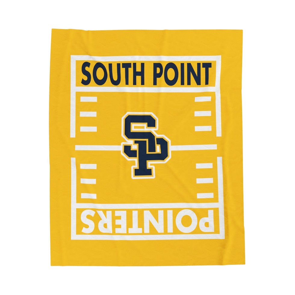 South Point Pointers Gridiron (Gold) Velveteen Plush Blanket