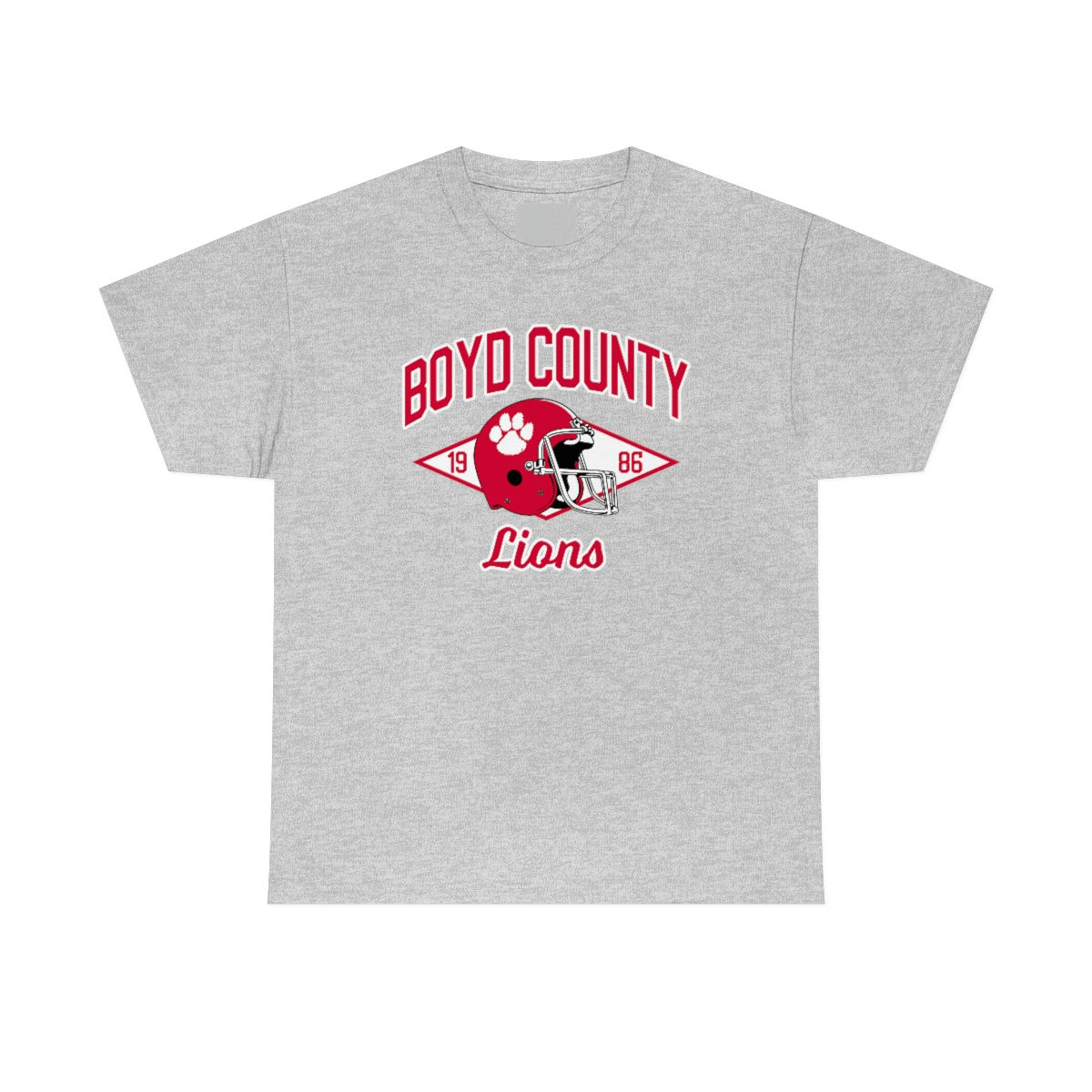 1986 Boyd County Lions Helmet Cotton T-Shirt