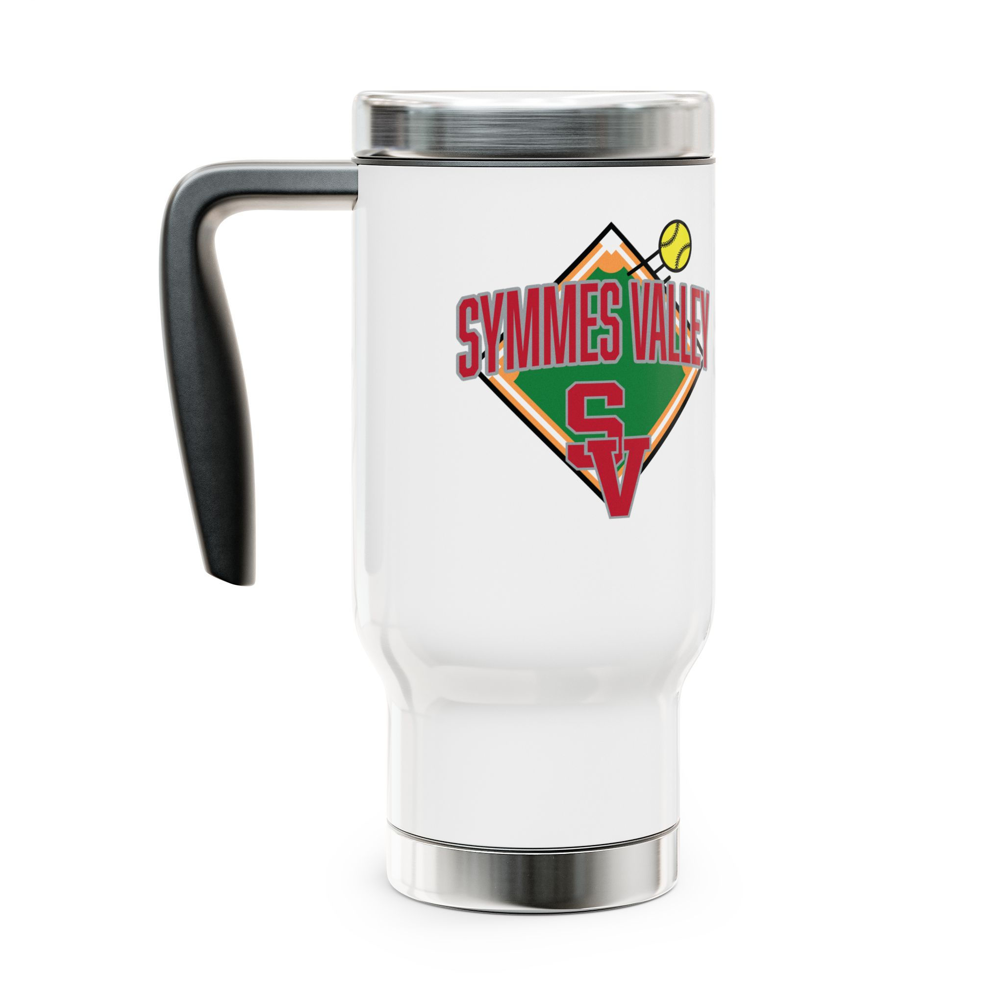 Symmes Valley 90's Softball Diamond Stainless Steel Travel Mug (14oz)