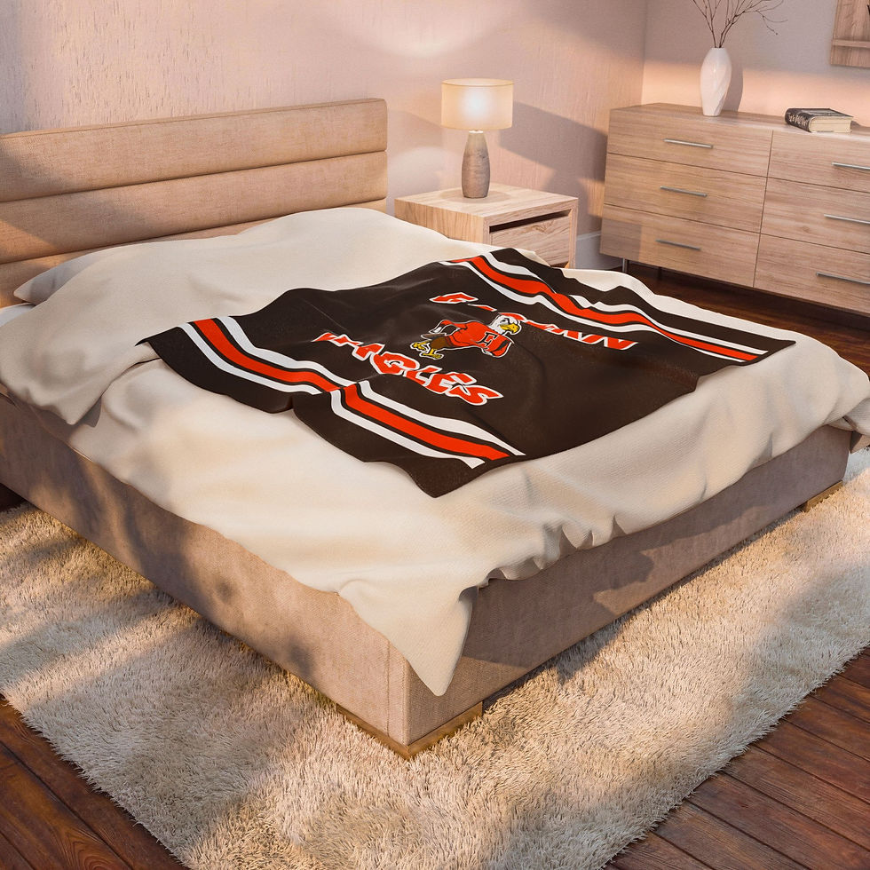 Thumbnail: Eastern Eagles (Brown) Velveteen Plush Blanket