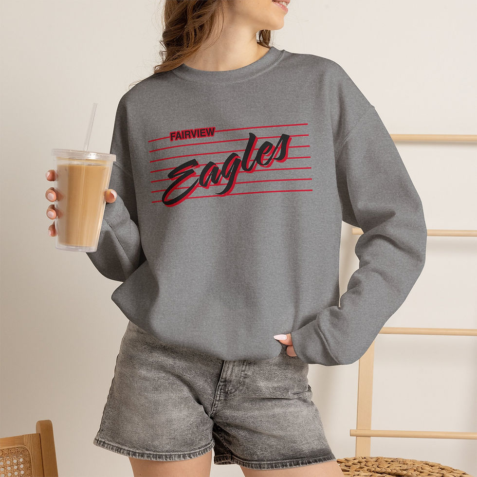 Thumbnail: Fairview Eagles Script Crewneck Sweatshirt