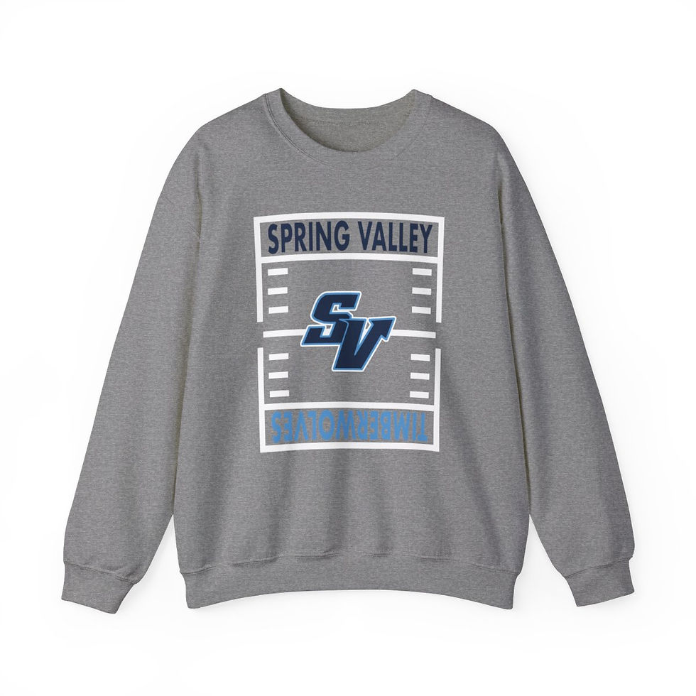 Spring Valley Timberwolves Gridiron Crewneck Sweatshirt