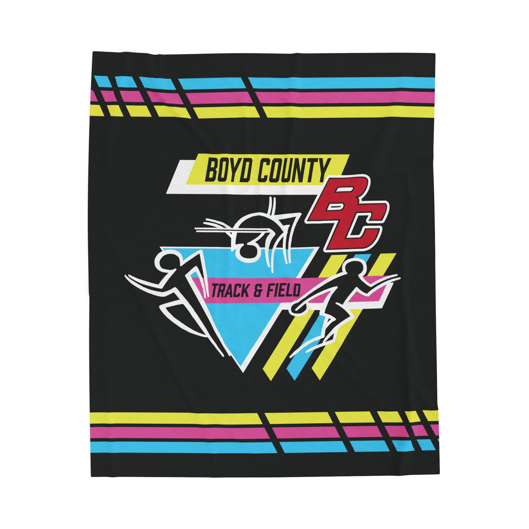 Boyd County 90's Retro Track Velveteen Plush Blanket