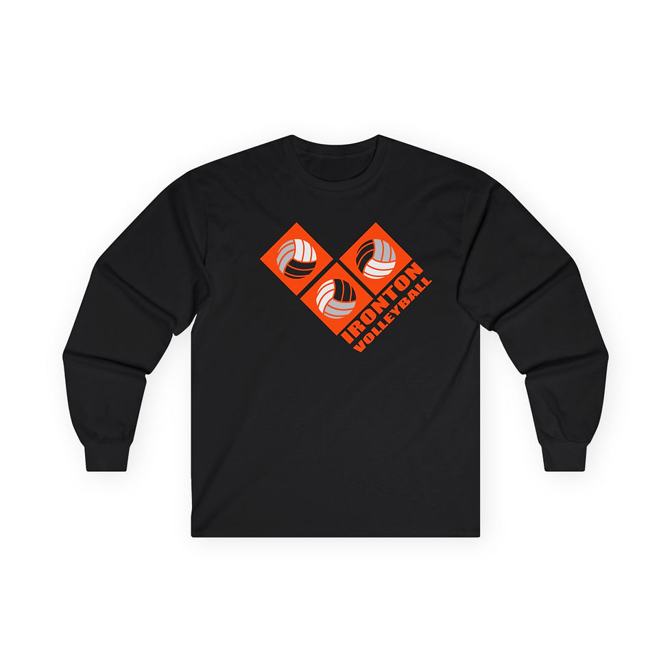 Thumbnail: Ironton 90's Retro Volleyball Cotton Long Sleeve Tee