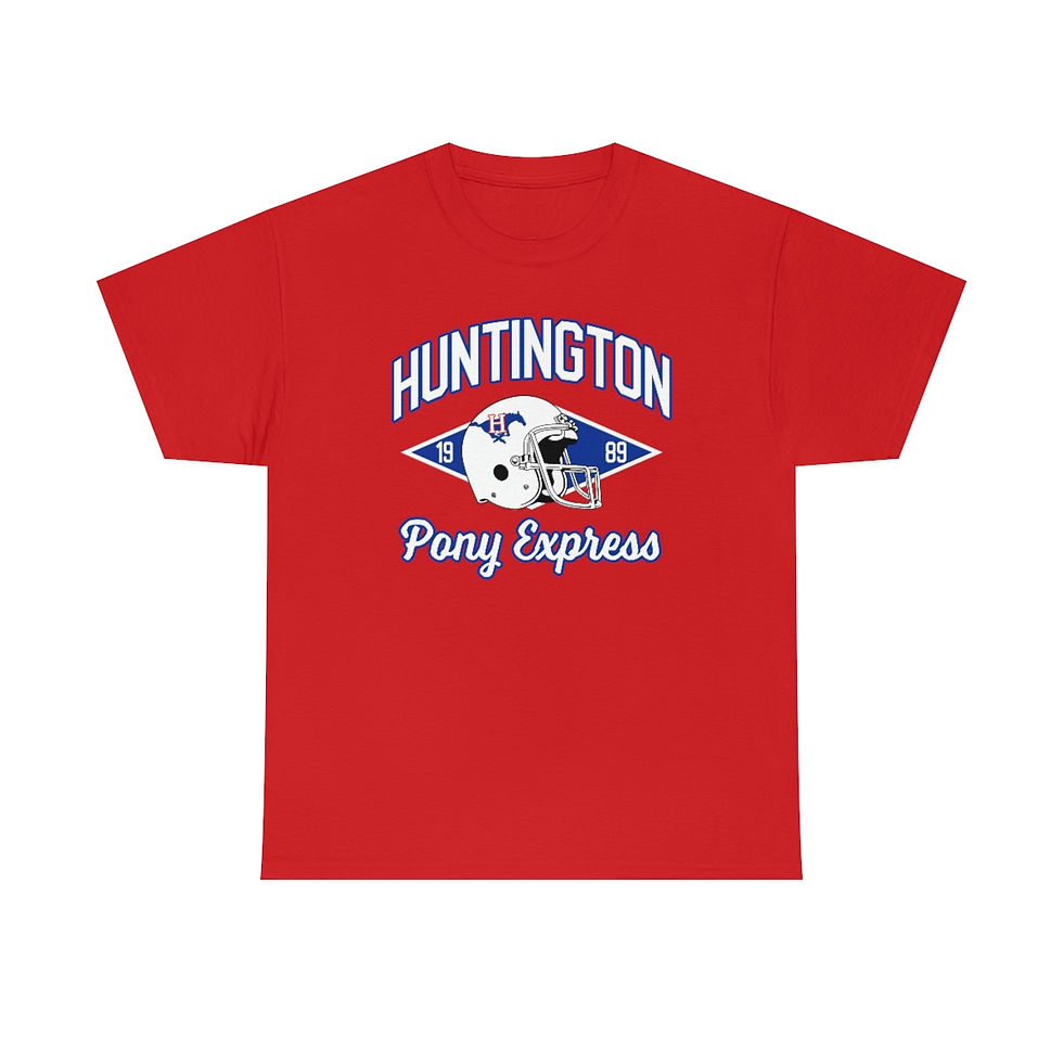 1989 Huntington High Pony Express Helmet Cotton T-Shirt