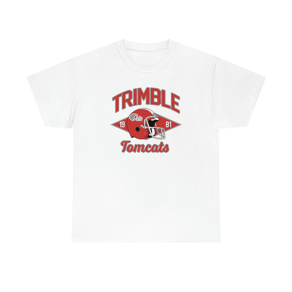 1981 Trimble Tomcats Helmet Cotton T-Shirt