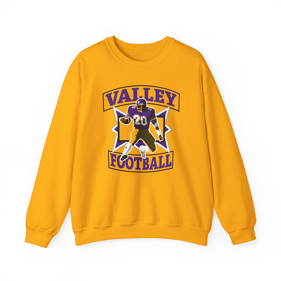 Thumbnail: Lucasville Valley 80's Retro Football Crewneck Sweatshirt