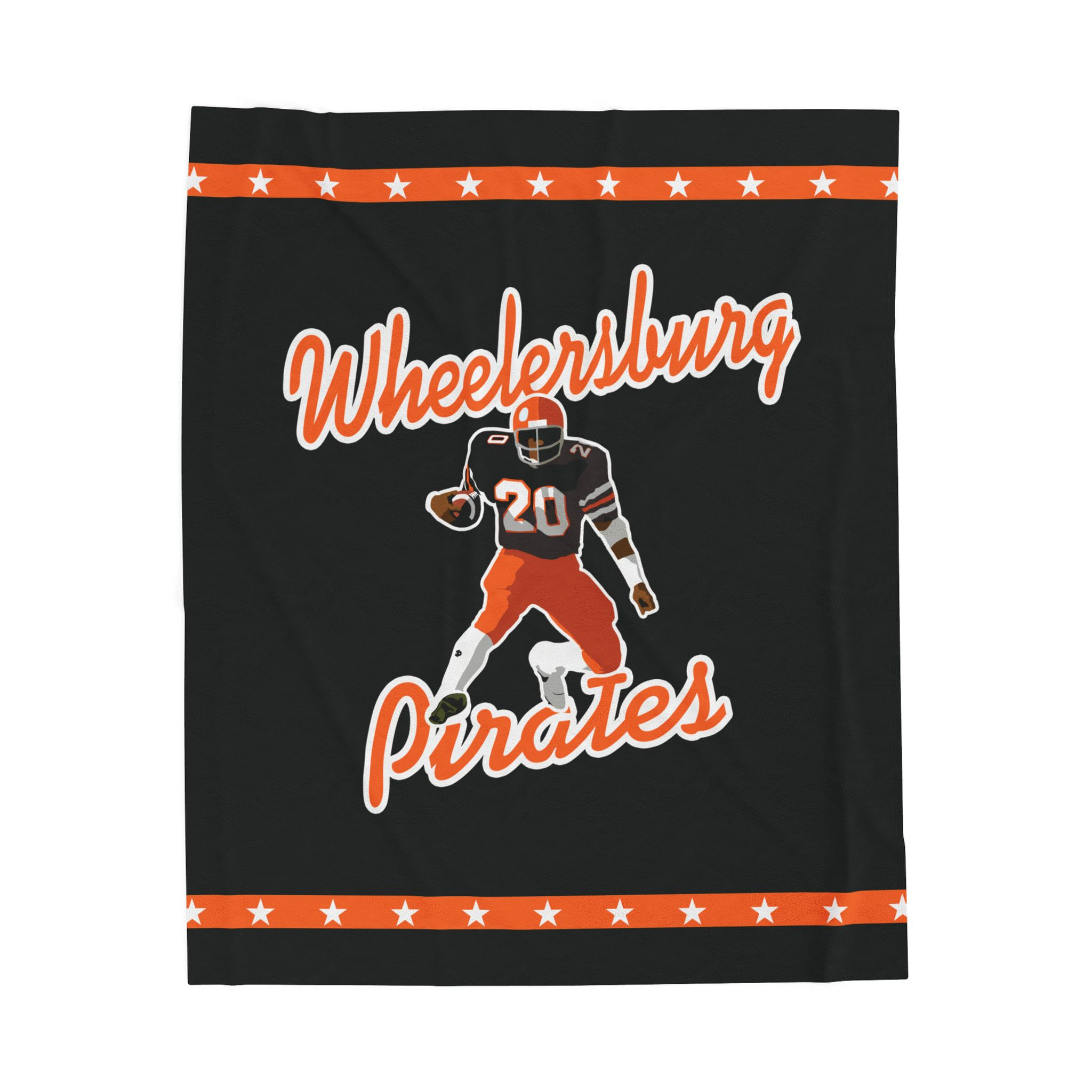Wheelersburg 80's Retro Football Velveteen Plush Blanket