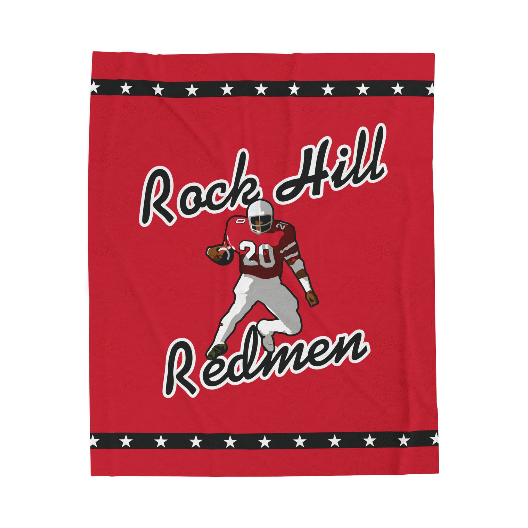 Rock Hill 80's Retro Football Velveteen Plush Blanket