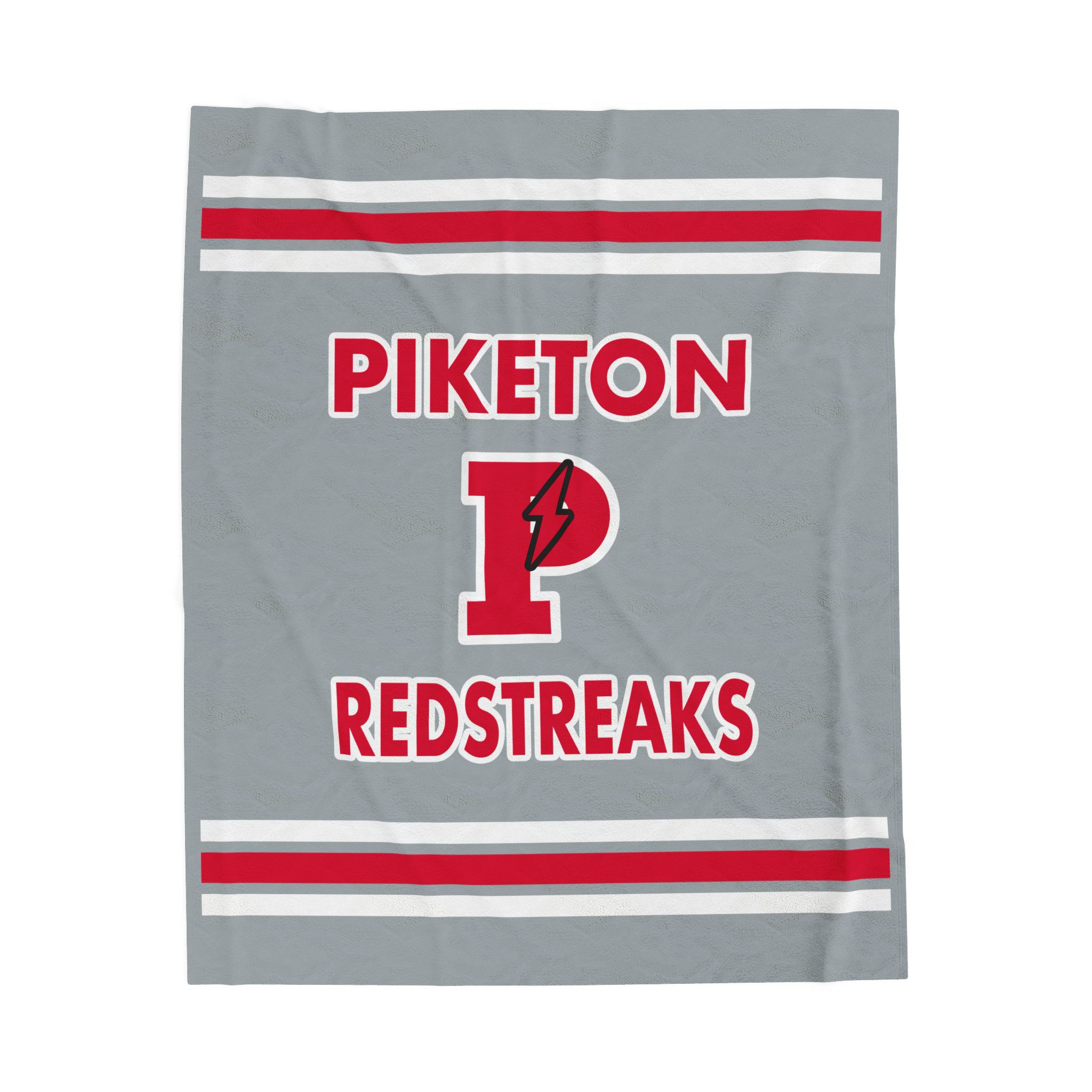 Piketon Redstreaks (Grey) Velveteen Plush Blanket